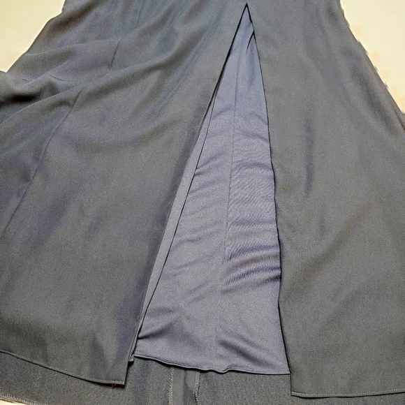 NWT Dessy Collection Off-the-Shoulder Criss Cross Back Trumpet Gown Sz 14 - Picture 10 of 11